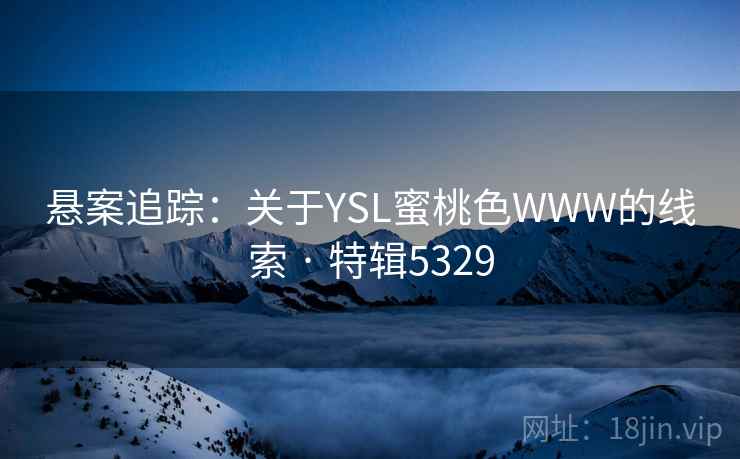 悬案追踪:关于YSL蜜桃色WWW的线索 · 特辑5329