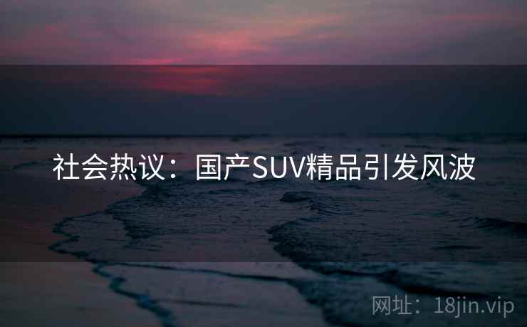 社会热议：国产SUV精品引发风波